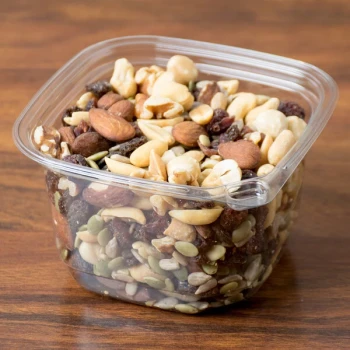 Placon 16 oz. Square Recycled PET Deli Container - 50/Pack