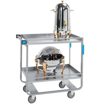 Lakeside 729 Stainless Steel Two Shelf Heavy Duty Guard Rail Utility Cart - 38 5/8" x 22 3/8" x 37 1/4"