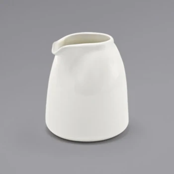 Front of the House Catalyst Sumo 4 oz. European White Porcelain Creamer - 12/Case