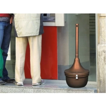 Ex-Cell Kaiser SRS-1 HCPR Smokers' Oasis Hammered Copper 4.5 Gallon Cigarette Receptacle