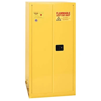 Eagle Manufacturing 55 Gallon Yellow Drum Safety Cabinet with Self-Closing Door - 2610X