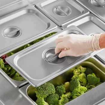 Choice 1/3 Size Stainless Steel Solid Steam Table / Hotel Pan Cover