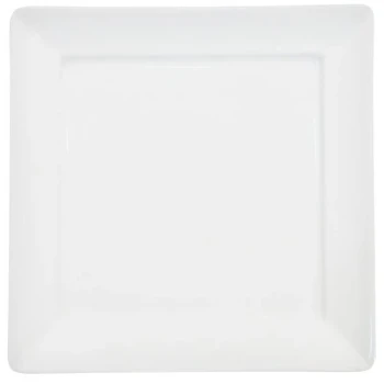 CAC F-SQ14 Paris French 14" Bone White Square Porcelain Tray - 9/Case