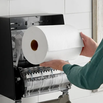 Morcon Morsoft 10" 1-Ply White Hardwound Paper Towel Roll, 800 Feet / Roll - 6/Case