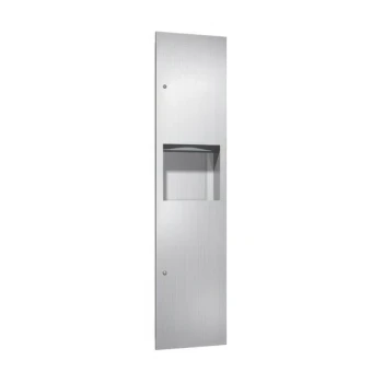 American Specialties, Inc. Simplicity 10-6467 Stainless Steel Recessed Paper Towel Dispenser with 4.2 Gallon Waste Receptacle
