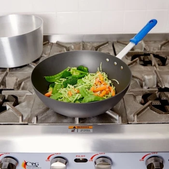 Vollrath H4015 Wear-Ever 11 1/2" HardCoat Aluminum Stir Fry Pan with Cool Handle