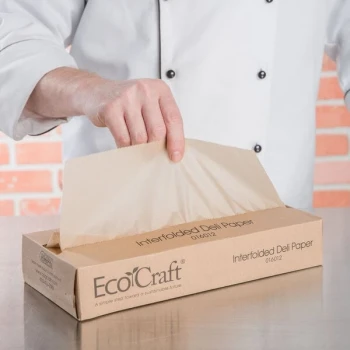 Bagcraft Packaging 016012 12" x 10 3/4" EcoCraft Interfolded Deli Wrap - 6,000/Case