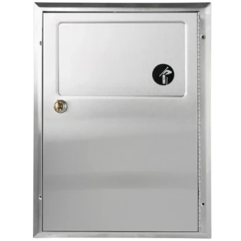 Bobrick B-354 ClassicSeries Partition-Mounted Sanitary Napkin Disposal with Satin Finish