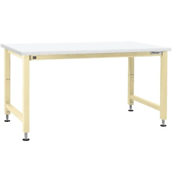 BenchPro Adams Series 36" x 60" Formica Laminate Top Adjustable Hydraulic Workbench with Beige Frame AEFES3660