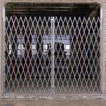 Illinois Engineered Products 10'-12' x 6' Heavy-Duty Galvanized Steel Folding Double Security Gate PFG1265