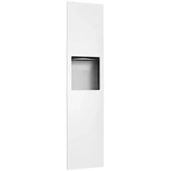 American Specialties, Inc. Piatto 10-6467-00 Recessed Paper Towel Dispenser and 4.2 Gallon Waste Receptacle with White Phenolic Door