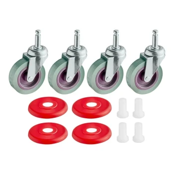 Lavex Caster with Hardware for 26 and 35 Qt. Mop Buckets - 4/Case