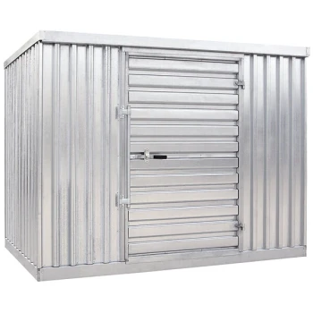 Vestil STOR-96-G-W-1RH Galvanized Steel Modular Storage Building with 5 3/4" Wood Floor and 2,750 lb. Floor Capacity