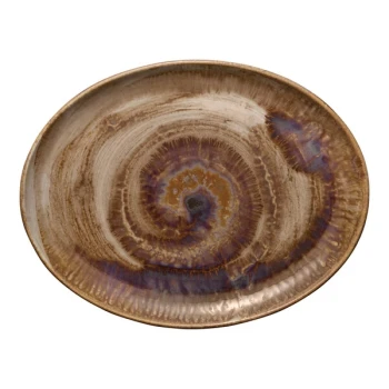 Heart & Soul Perfect Match 14 1/4" x 11" Oyster Porcelain Oval Coupe Platter - 6/Case