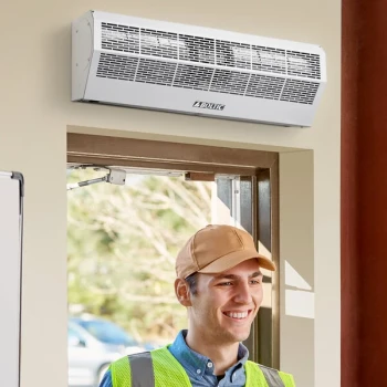 Boltic 36" Powder Coat Air Curtain with Plunger Door Switch