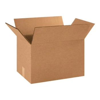 Lavex 18" x 12" x 12" Kraft Heavy-Duty 48 ECT Corrugated Double-Walled RSC Shipping Box - 15/Case