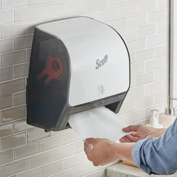 Scott® Slimroll 47259 White / Black Wall Mount Automatic Paper Towel Dispenser