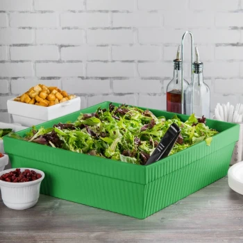 TableCraft CW1494GN 24 Qt. Green Cast Aluminum Square Bowl