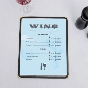 Choice 8 1/2" x 11" Menu Paper - Country Club Themed Golf Silhouette Design - 100/Pack