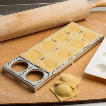 Fox Run Jumbo Ravioli Maker with Dough Press - 10 Count