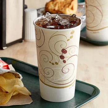 Solo TPH445P-J8000 Symphony 44 oz. Poly Paper Cold Cup - 500/Case