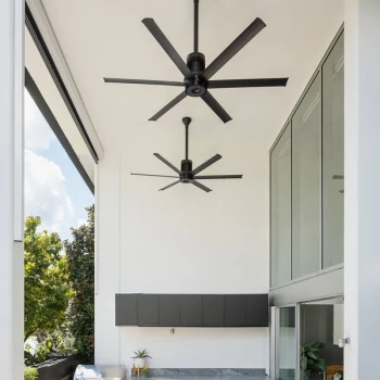 Big Ass Fans i6 60" Black Aluminum Outdoor Ceiling Fan - 100-277V