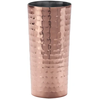 American Metalcraft 14 oz. Double Wall Hammered Copper Collins Glass