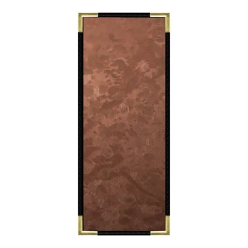H. Risch, Inc. MET-PKT-1V Bronze Brushed Metallic 4 1/4" x 11" Customizable 1 View Menu Cover