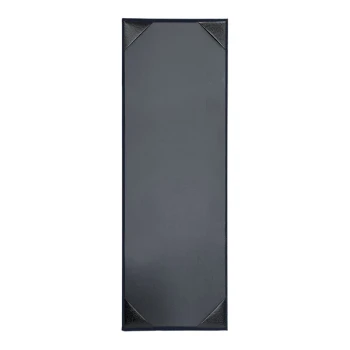 H. Risch, Inc. Oakmont 4 1/4" x 14" Blue 1-Panel Menu Cover with Album Style Corners