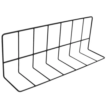 Elite Global Solutions W4616-B 16" x 4" x 6" Black Vinyl Coated Wire Divider