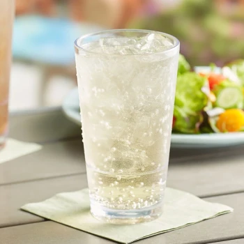 Choice 16 oz. Customizable SAN Plastic Stackable Mixing / Pint Glass - 24/Case