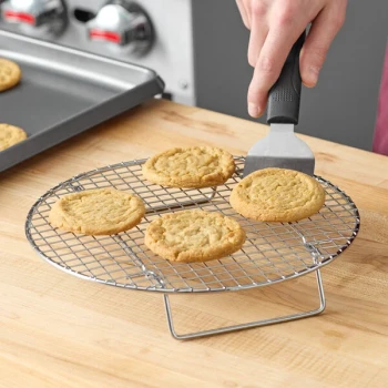 Choice 10 1/2" Round Footed Chrome Plated Steel Cooling Rack