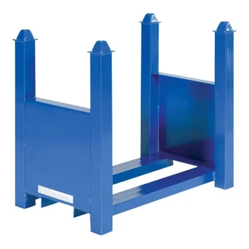 Vestil 16" x 26" x 24" Blue Steel Stackable Bar Cradle with 3,750 lb. Capacity CRAD-75