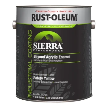 Rust-Oleum Sierra Performance 1 Gallon Safety Yellow Beyond Acrylic Enamel 210495 - 2/Case