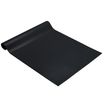 Cactus Mat 1011R-C3 Ezy Kleen Round Rib 3' Wide Black Vinyl Runner Mat - 1/8" Thick