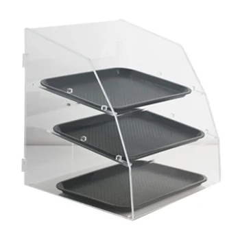Vollrath LBC1418-3R-06 Large Classic 3 Tray Acrylic Bakery Display Case with Split Rear Doors - 19" x 19 3/4" x 22"