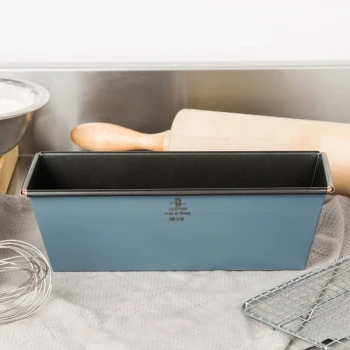 Matfer Bourgeat 331099 Exopan Steel 2.1 lb. Non-Stick Flared Bread Loaf Pan - 10 1/4 inch x 3 3/4 inch x 3 1/4 inch