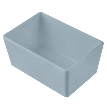 TableCraft CW5020GY Simple Solutions 1/9 Size Gray Cast Aluminum Straight Sided Bowl - 3" Deep