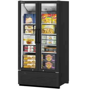 Turbo Air Super Deluxe TGF-35SDHB-N 39 1/2" Black Swing 2 Door Freezer