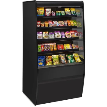 Federal Industries VNSS-4878C Vision Series 47 1/4" Curved High Profile Non-Refrigerated Self-Serve Merchandiser with Four Shelves