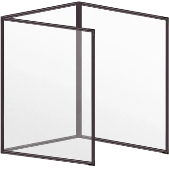 H. Risch, Inc. TET Deluxe Sewn 8 1/2" x 11" Brown 6 View Foldout Vinyl Menu Cover With Black Smooth Corners and Matte Finish