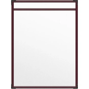 H. Risch, Inc. TES Deluxe Sewn 8 1/2" x 11" Maroon 2 View Vinyl Menu Cover with Black Smooth Corners and Matte Finish