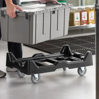 Choice 28" x 18" x 9 1/2" 1,000 lb. Black Tote Dolly