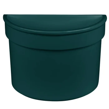 TableCraft CW1312HGN 5 Qt. Hunter Green Cast Aluminum Half Soup Bowl