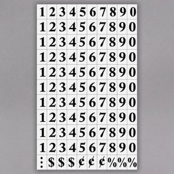 MasterVision KT2020 3/4" Interchangeable Magnetic Vinyl Numbers - 140 Characters