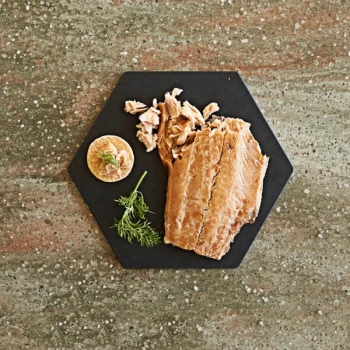 Epicurean 020-0908HEX02 9" x 8" x 1/4" Slate Richlite Wood Fiber Hexagon Cutting and Serving Board