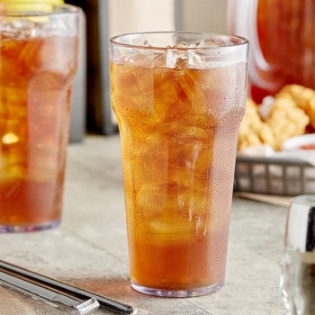 Choice 22 oz. Clear Plastic Paneled Tumbler - 12/Pack