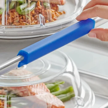 Baker's Lane 6 inch Blue Silicone Bun / Sheet Pan Clip Set for Product Identification - 6/Pack