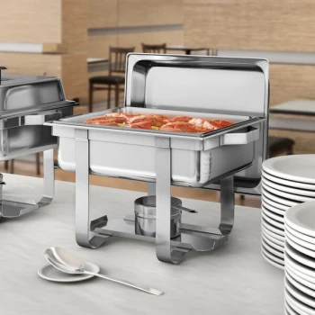 Choice Economy 4 Qt. Half Size Stainless Steel Chafer