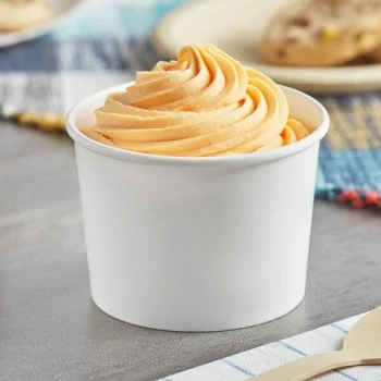 Choice 8 oz. White Paper Frozen Yogurt / Food Cup - 1,000/Case
